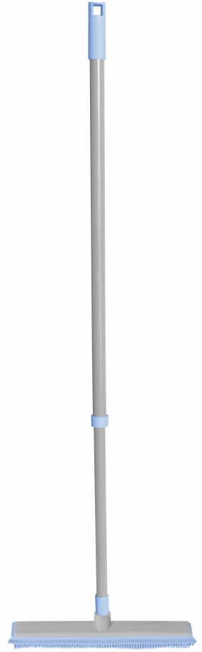 Miotła gumowa York Bacteria Stop, szaro-niebieski, kij+końcówka