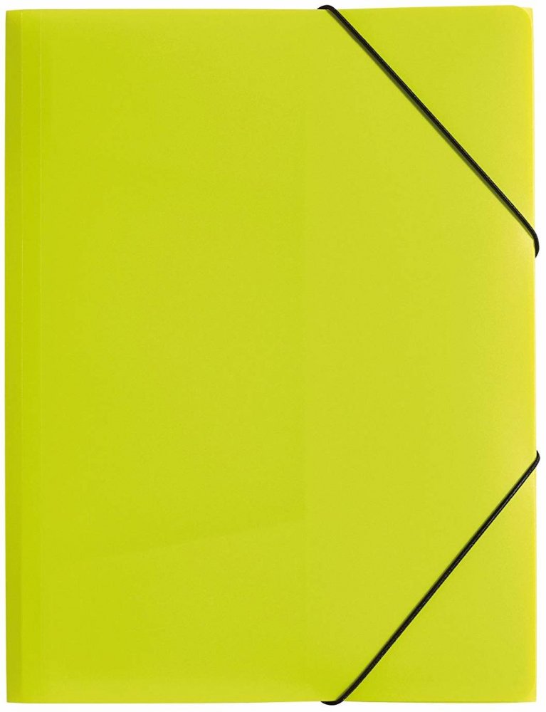 Teczka plastikowa z gumką Pagna, A4, 3 skrzydłowa, zielony pastelowy