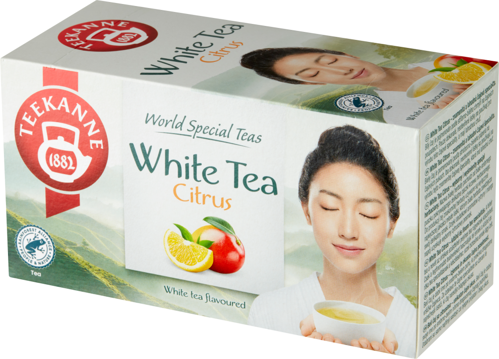 Herbata biała smakowa w kopertach Teekanne White Tea Citrus, cytryna i mango, 20 sztuk x 1.25g