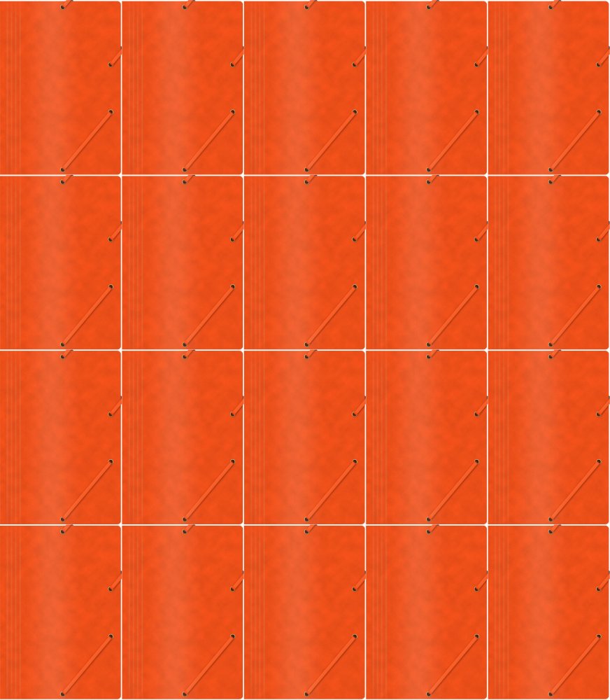 20x Teczka z gumką Office Products, A4, 390g/m2, preszpanowa, pomarańczowy