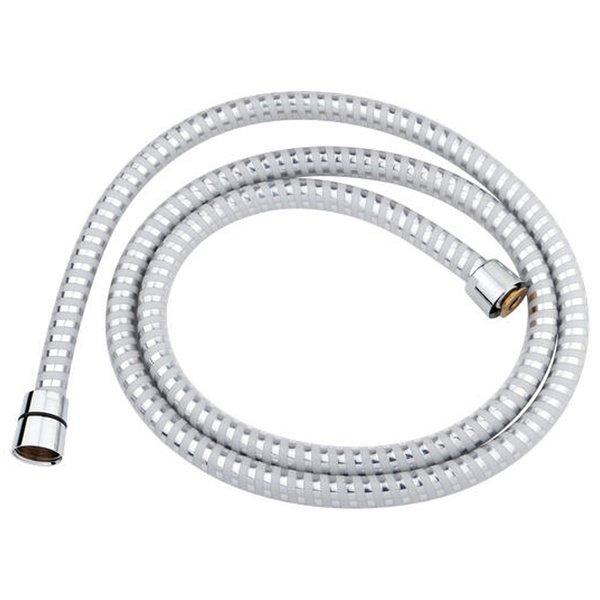 Wąż prysznicowy pvc 150 cm gładki biało-srebrny Stinnea Tycner