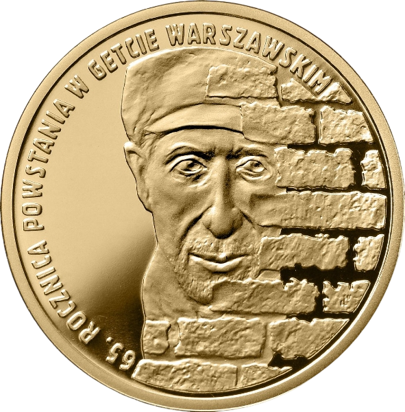 Złota moneta 200 zł 65. rocznica Powstania w Getcie Warszawskim 2008 - wysyłka 24 h! - Mennica Skarbowa