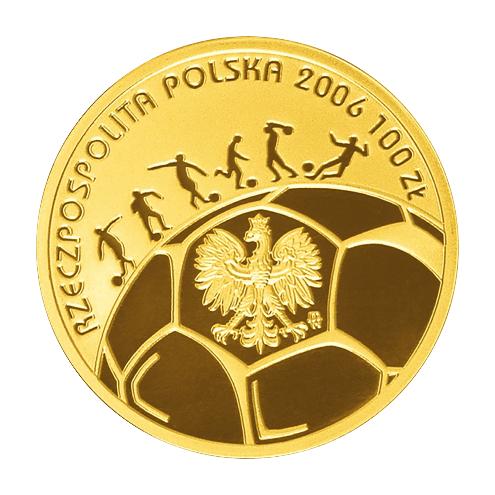 Złota moneta 100 zł Mistrzostwa Świata w Piłce Nożnej Niemcy 2006 - wysyłka 24 h! - Mennica Skarbowa