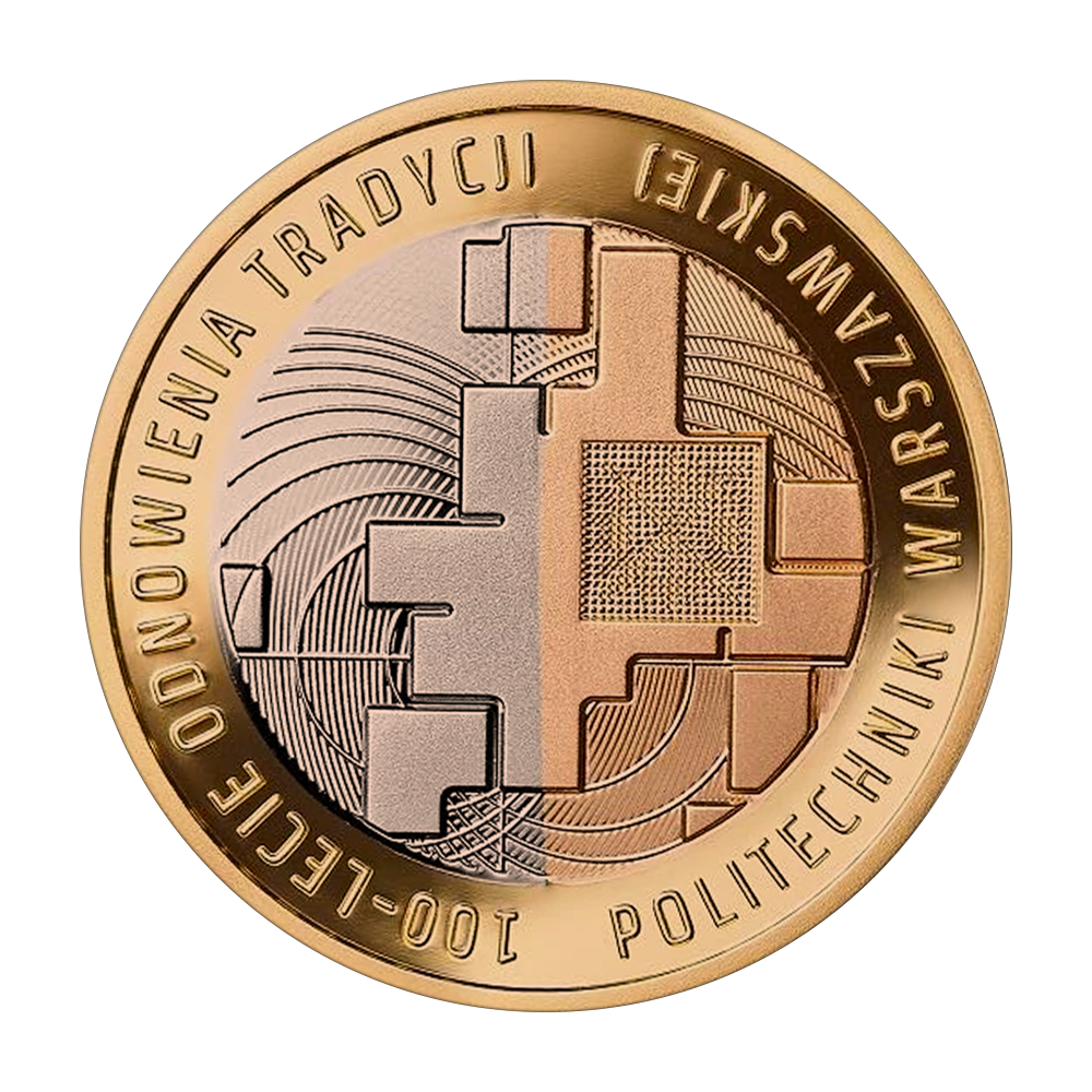Złota moneta 200 zł 100-lecie Politechniki Warszawskiej 2015 - wysyłka 24 h! - Mennica Skarbowa