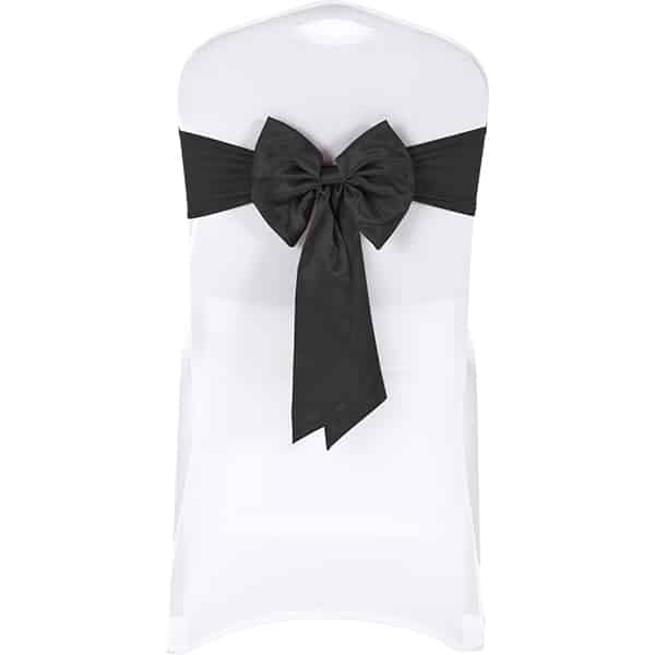 Kokarda elastyczna na krzesła kolor czarny