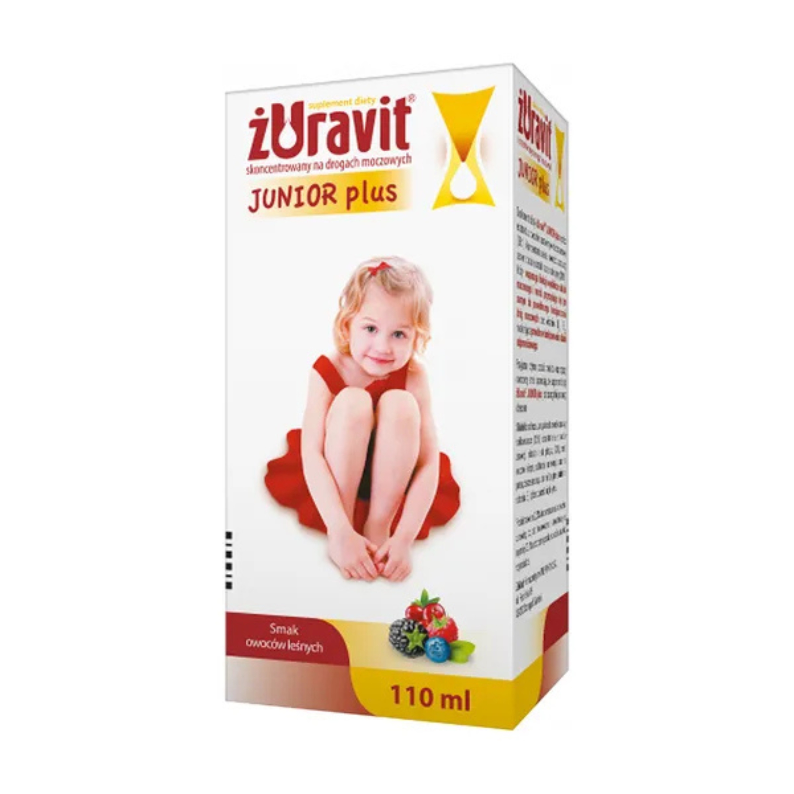 żuravit junior plus, smak owoców leśnych, 110 ml