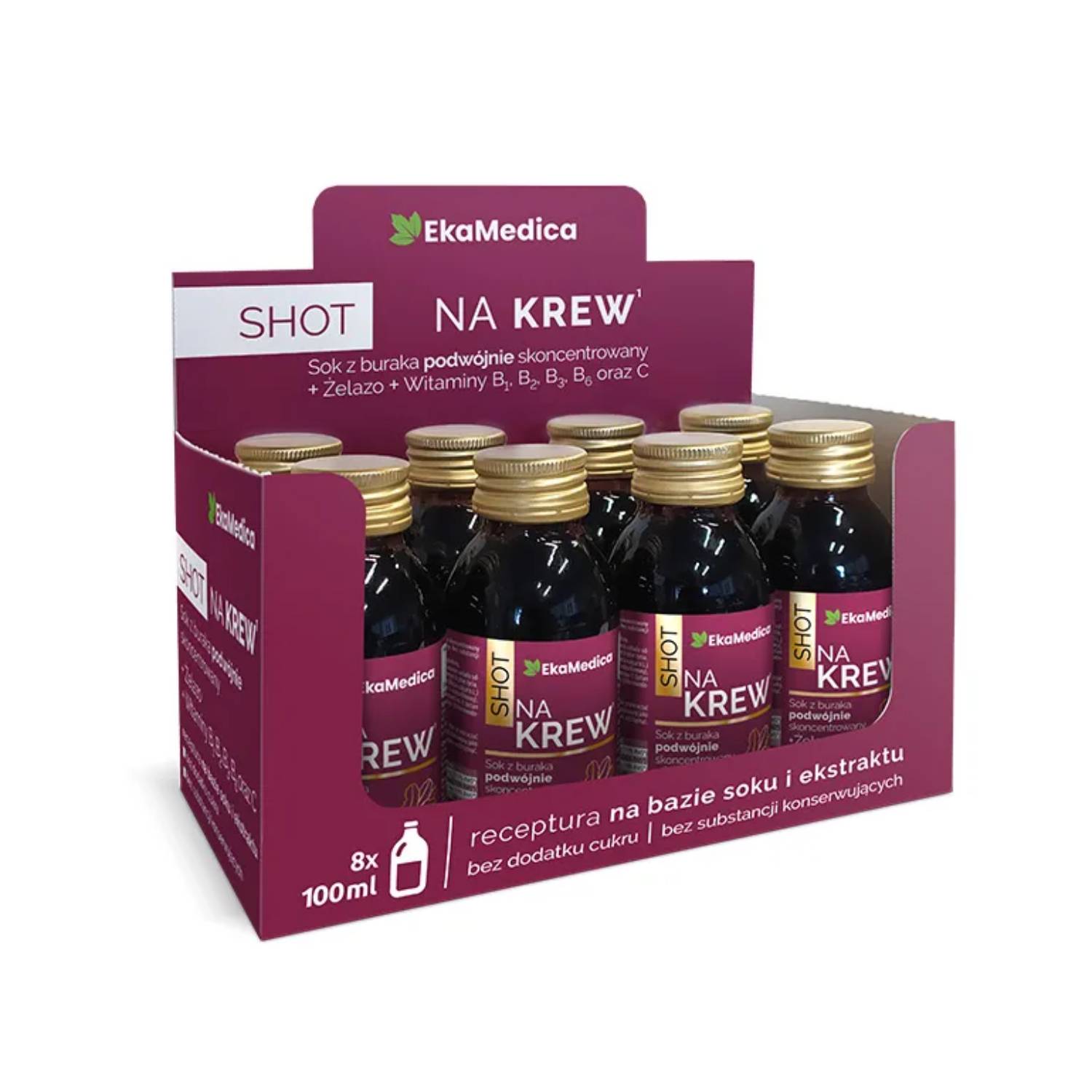 Ekamedica, shot na krew, 8 x 100 ml