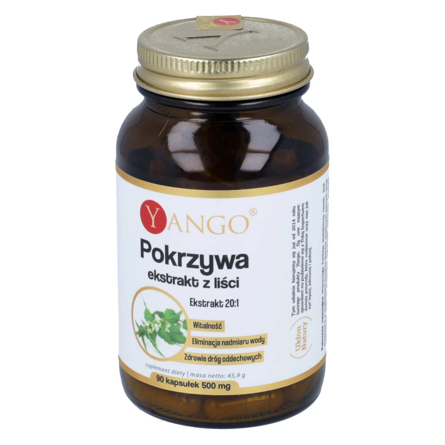Yango pokrzywa ekstrakt z liści, 90 kapsułek