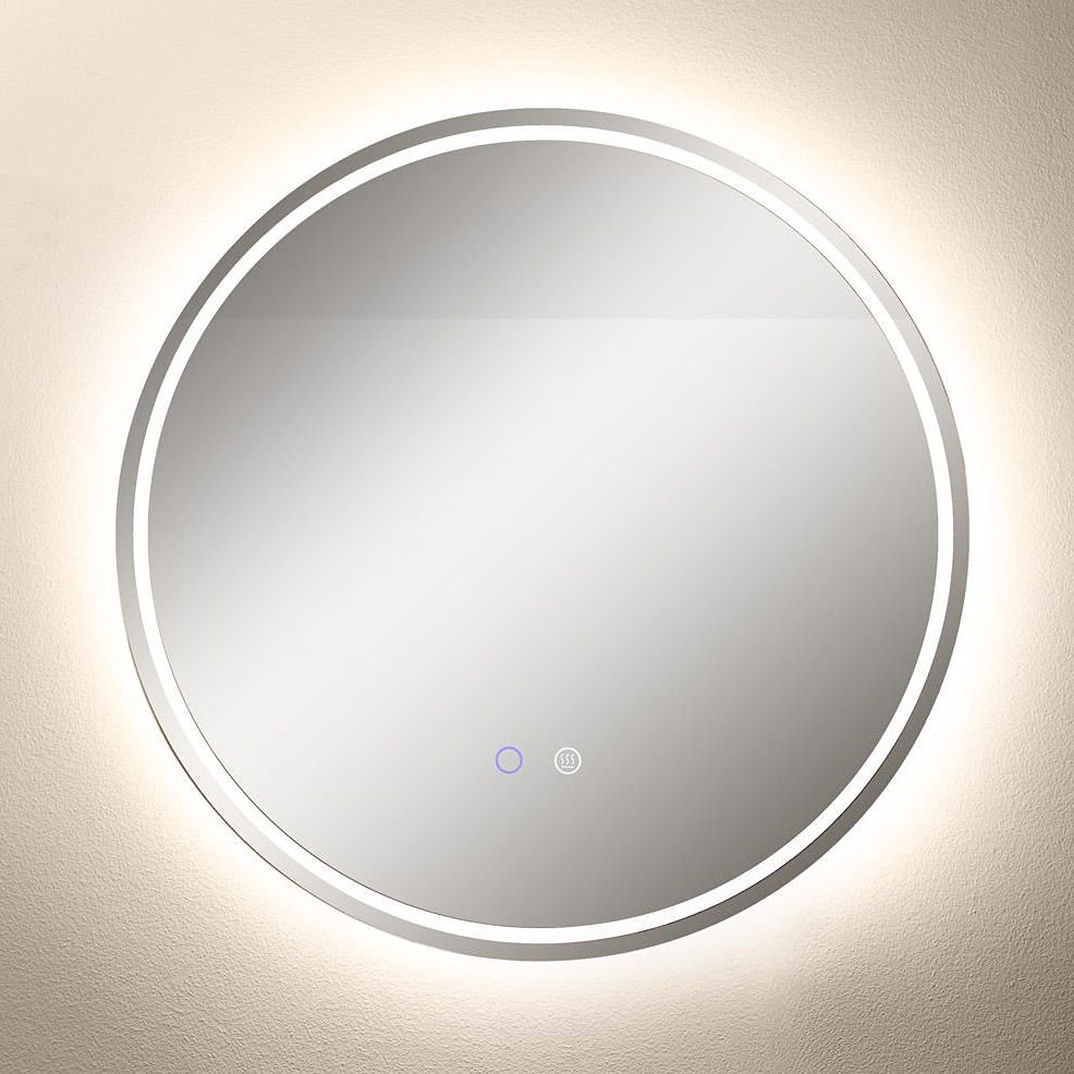 Zuma Line lustro 60x60 cm okrągłe z oświetleniem z matą grzewczą D3004-60