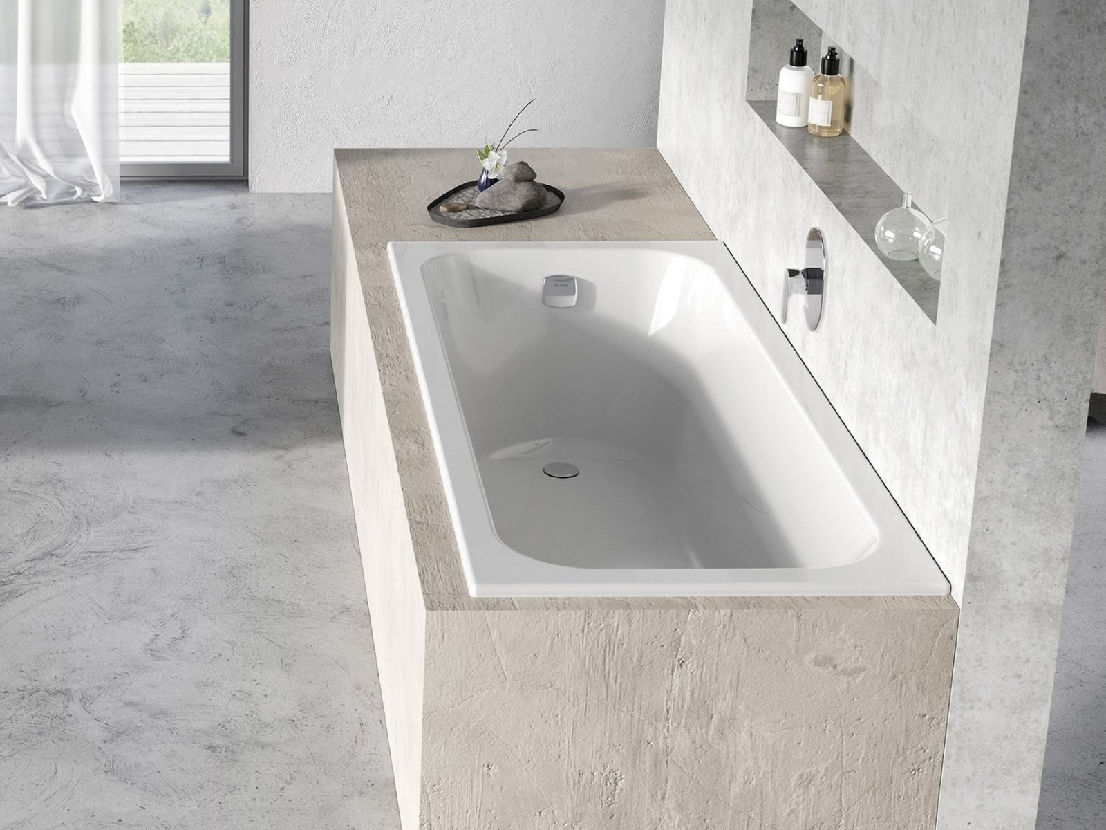 Ravak Chrome wanna prostokątna Slim 180x80 cm biała CE21300000