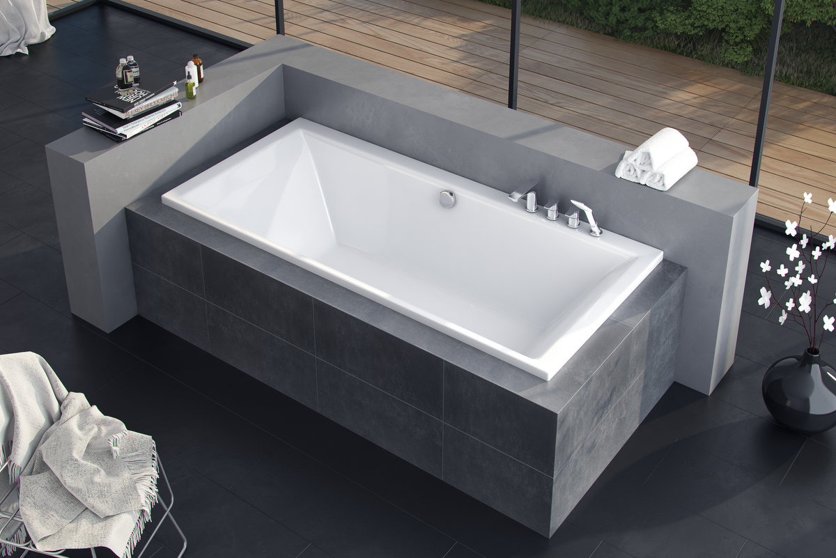 Excellent Crown Grand wanna prostokątna 189,5x90 cm biała WAEX.CRG19WH