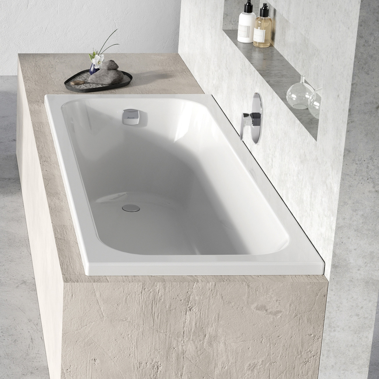 Ravak Chrome wanna prostokątna 150x70 cm biała C721000000