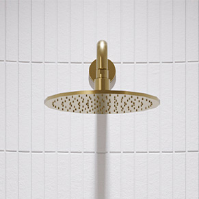 Omnires deszczownica 25 cm okrągła z ramieniem ściennym złoty szczotkowany WGSET1GLB - Wysyłka w 24h