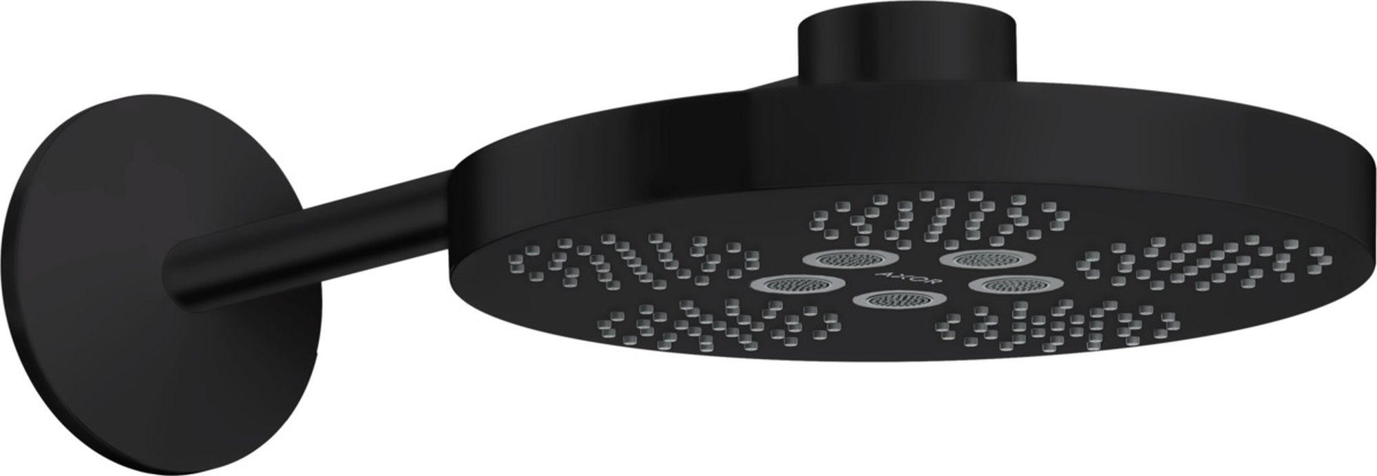 Axor One deszczownica 28 cm okrągła z ramieniem ściennym czarny mat 48492670