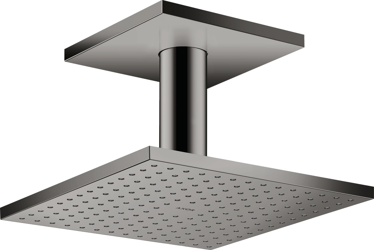 Axor ShowerSolutions deszczownica z ramieniem 25x25 cm kwadratowa czarny chrom polerowany 35312330