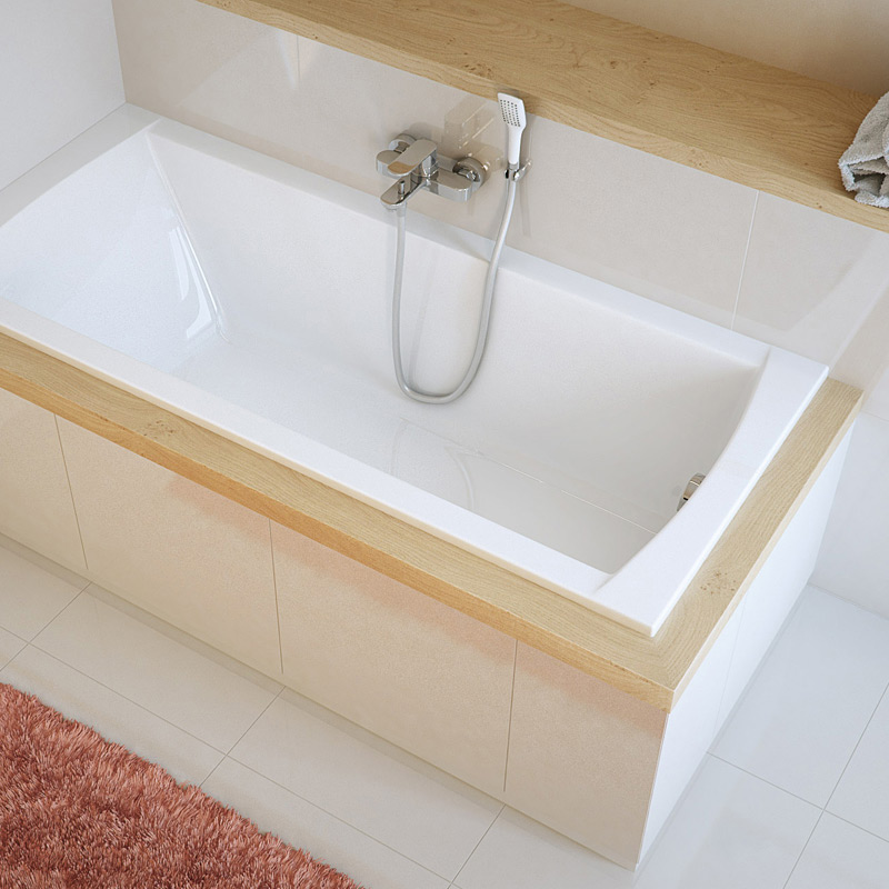 Excellent Aquaria wanna prostokątna 150x70 cm biała WAEX.AQU15WH