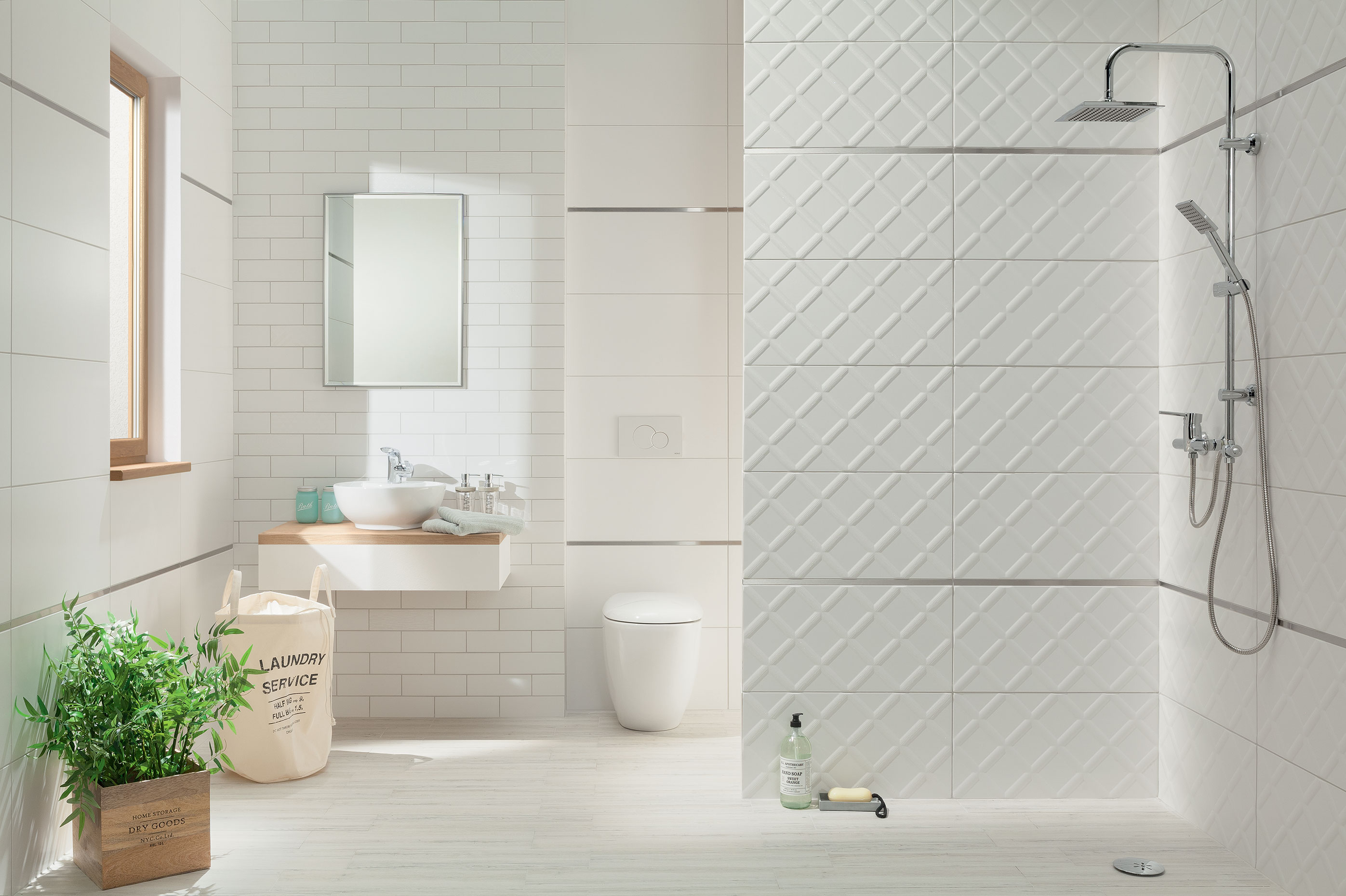 Domino Burano bar white płytka ścienna 23,7x7,8 cm