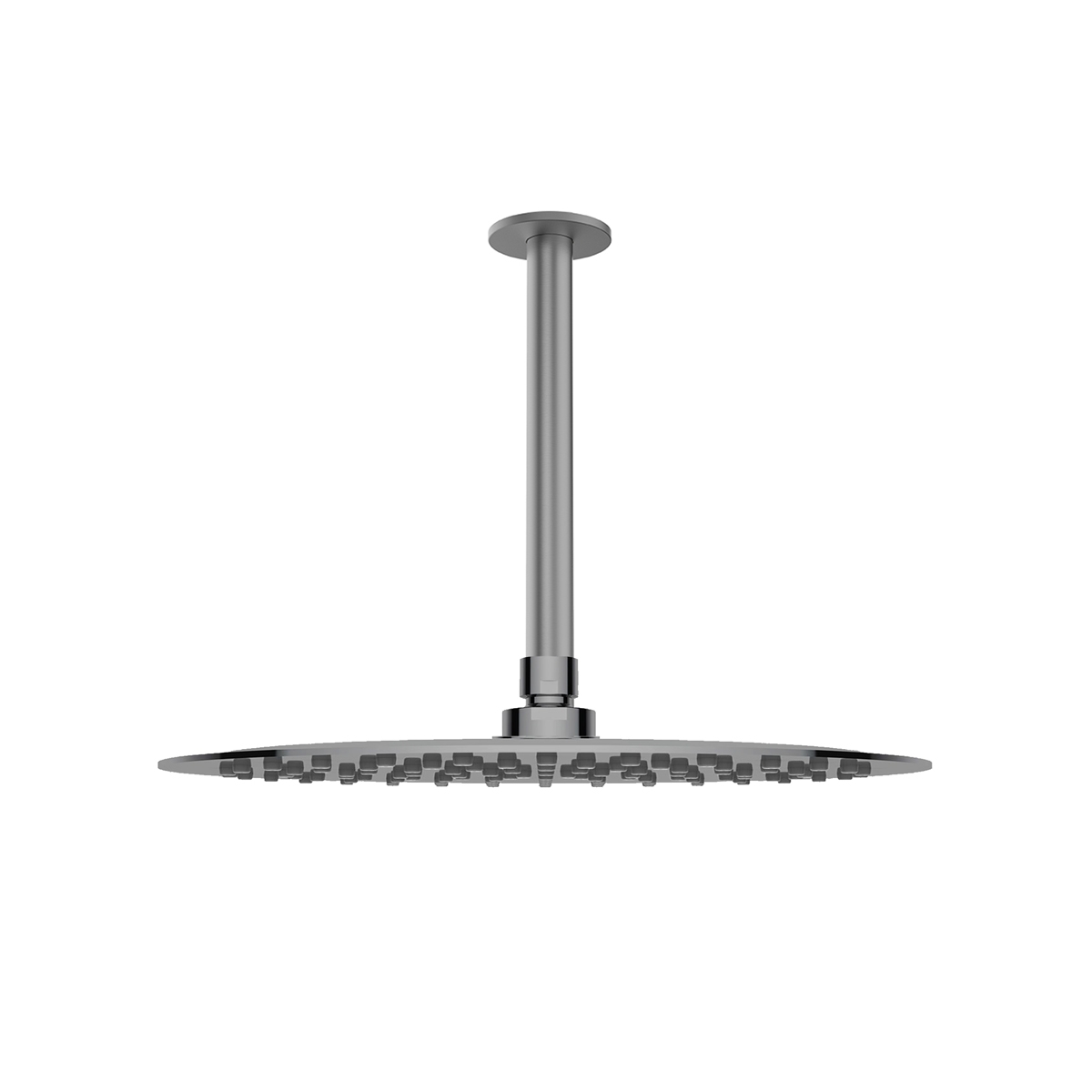 Oltens Vindel deszczownica 30 cm okrągła z ramieniem sufitowym Aera grafit 36082400