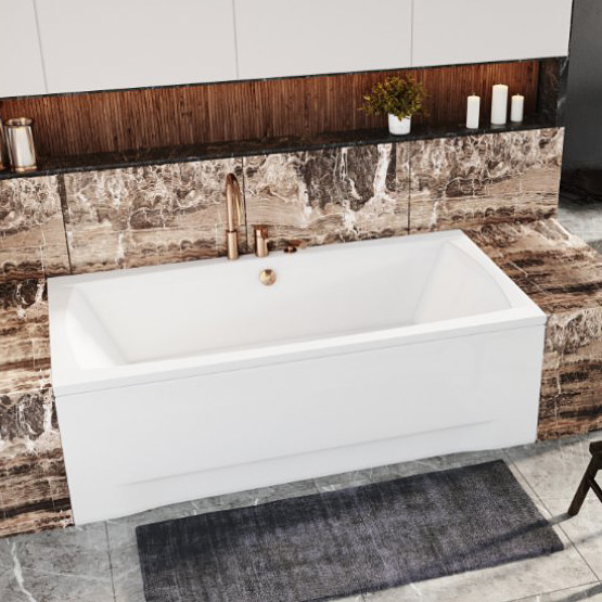 Polimat Apri wanna prostokątna 140x70 cm biała 00370 - Wysyłka w 24h