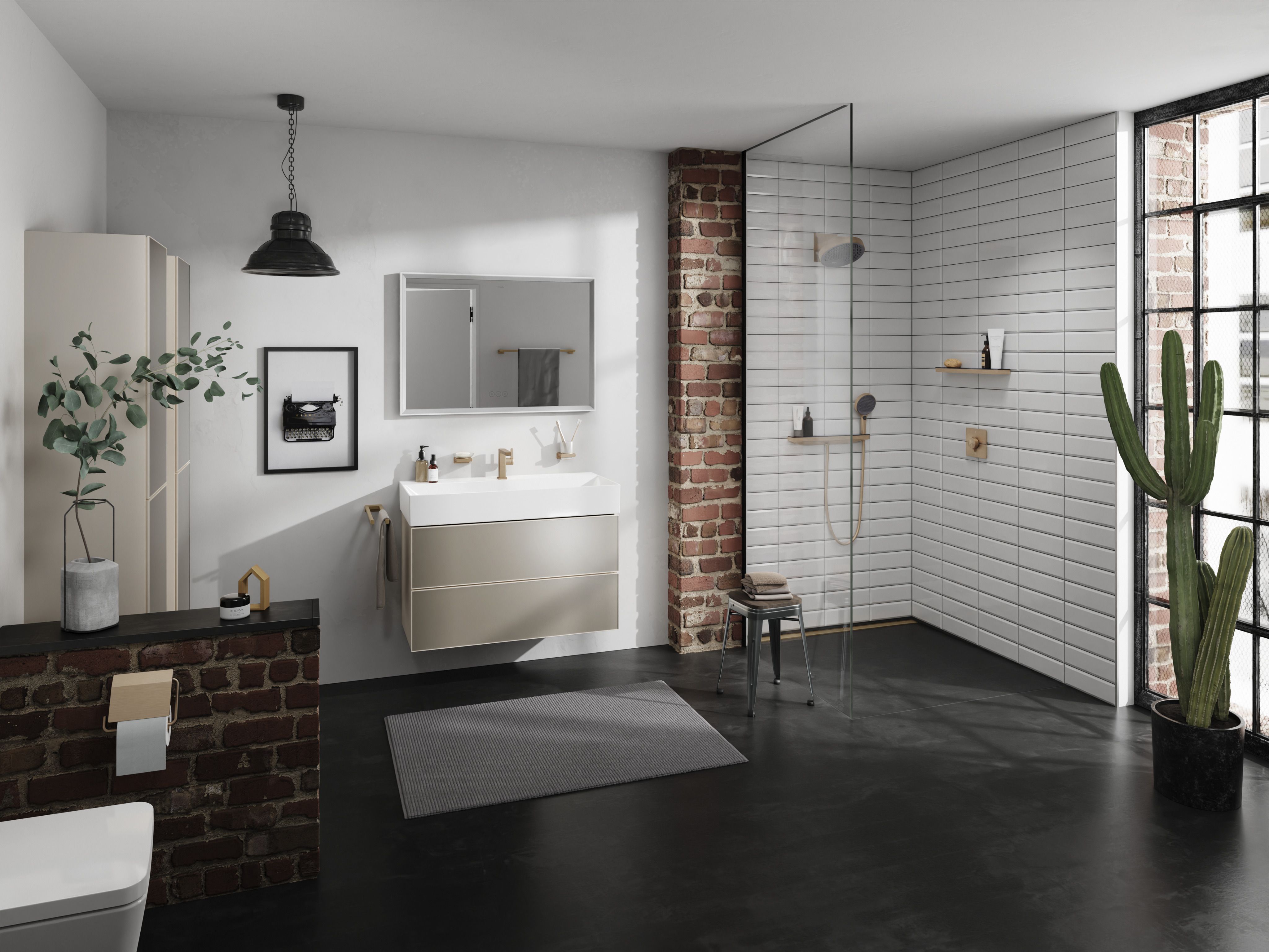 Hansgrohe Rainfinity deszczownica 25 cm okrągła brąz szczotkowany 26228140