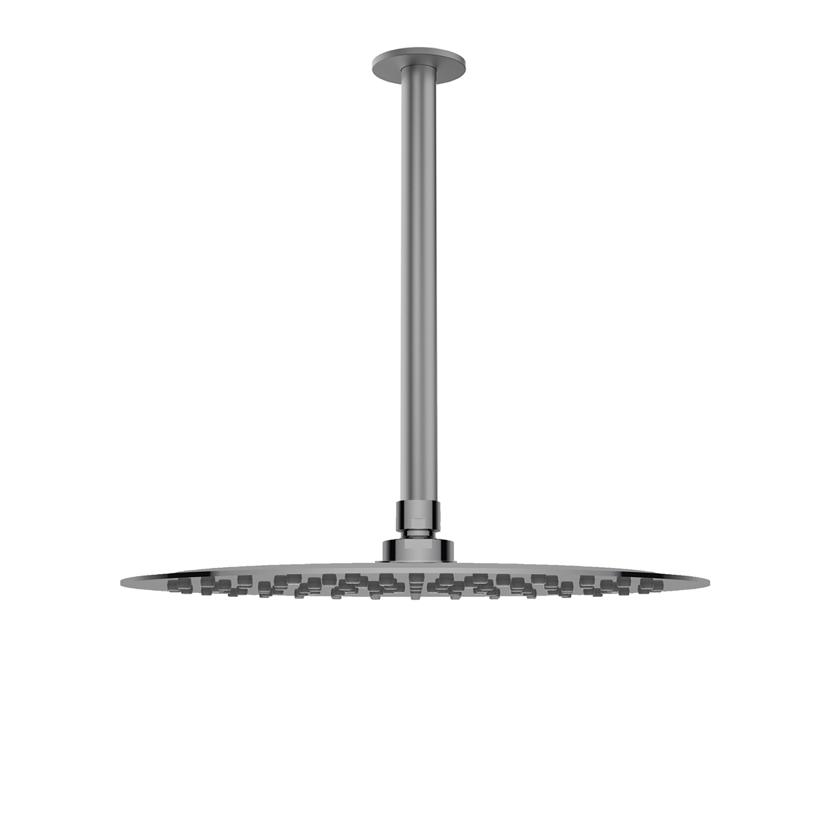 Oltens Vindel deszczownica 30 cm okrągła z ramieniem sufitowym Aera grafit 36081400