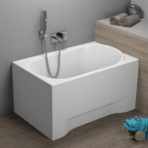 Polimat Mini wanna prostokątna 100x65 cm biała 00059 - Wysyłka w 24h