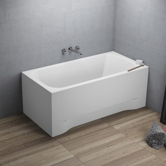 Polimat Classic wanna prostokątna 130x70 cm biała 00134