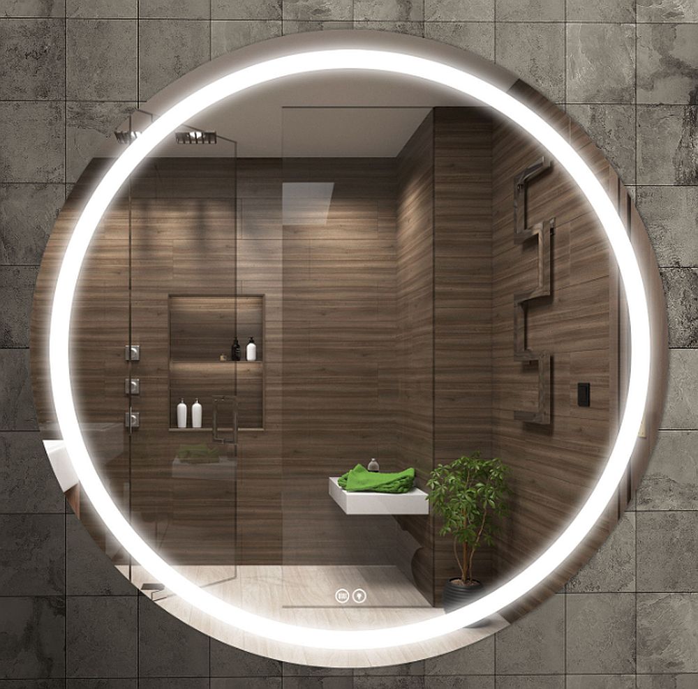 Venti Faro lustro 60 cm okrągłe z oświetleniem z matą grzewczą