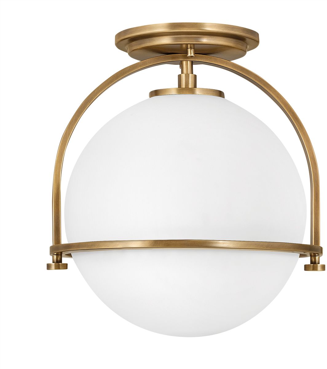 Quintiesse Somerset lampa podsufitowa 1x60 W stary mosiądz-mleczny QN-SOMERSET-F-O-HB