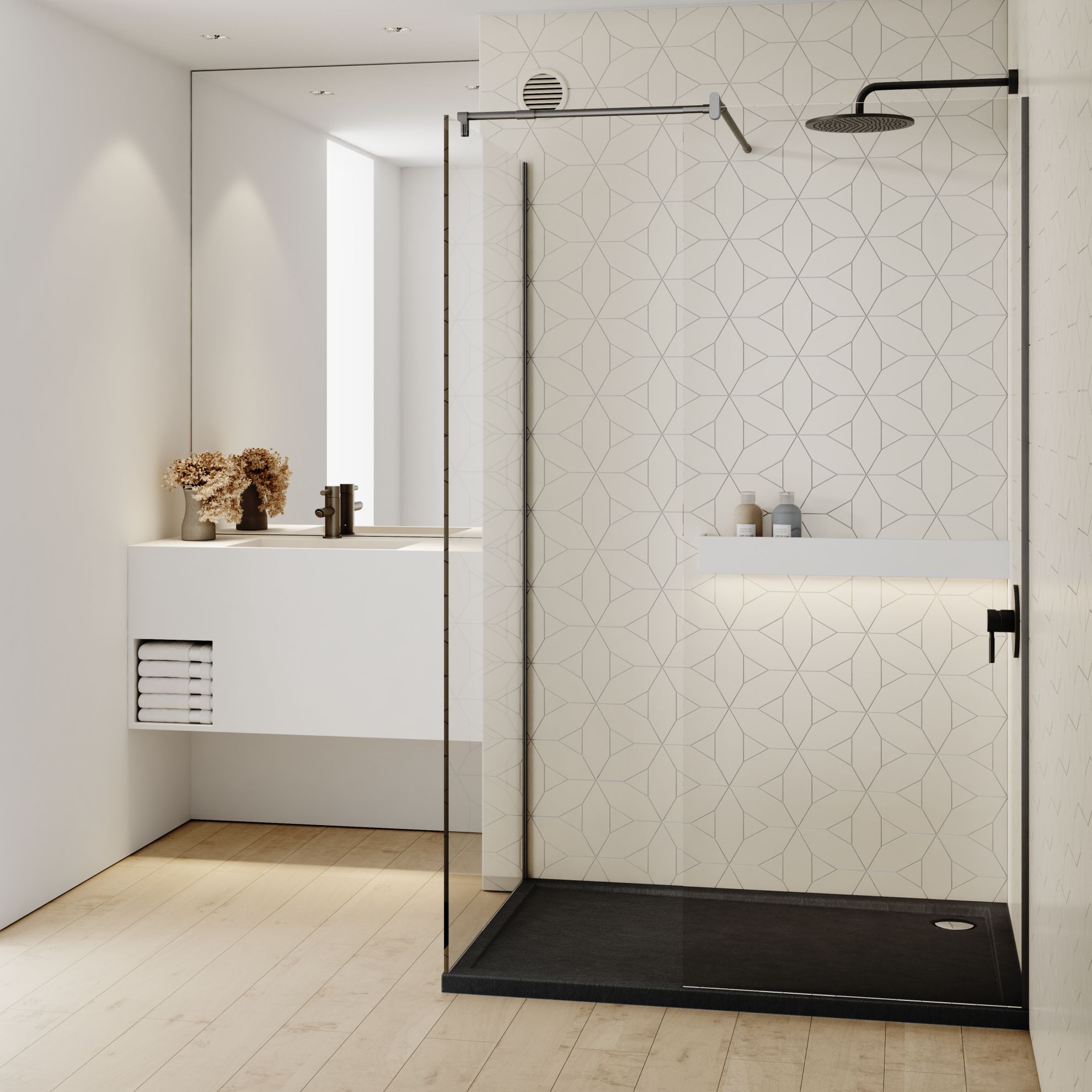 Schedline Sharper Black Stone brodzik 120x80 cm prostokątny czarny 3S.S1P-80120/C/ST