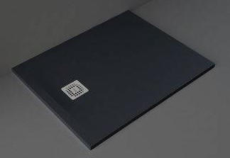 Rak Ceramics Feeling brodzik 80x100 cm prostokątny Raksolid czarny RFST080100S504