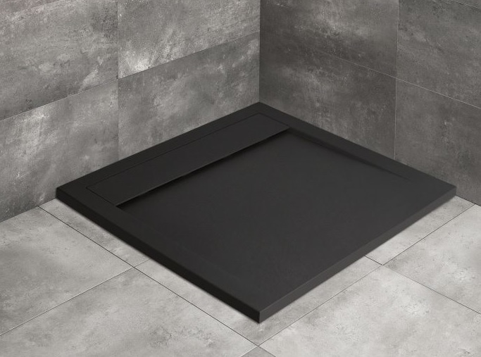 Radaway Teos C brodzik kwadratowy 80x80 cm czarny HTC8080-54