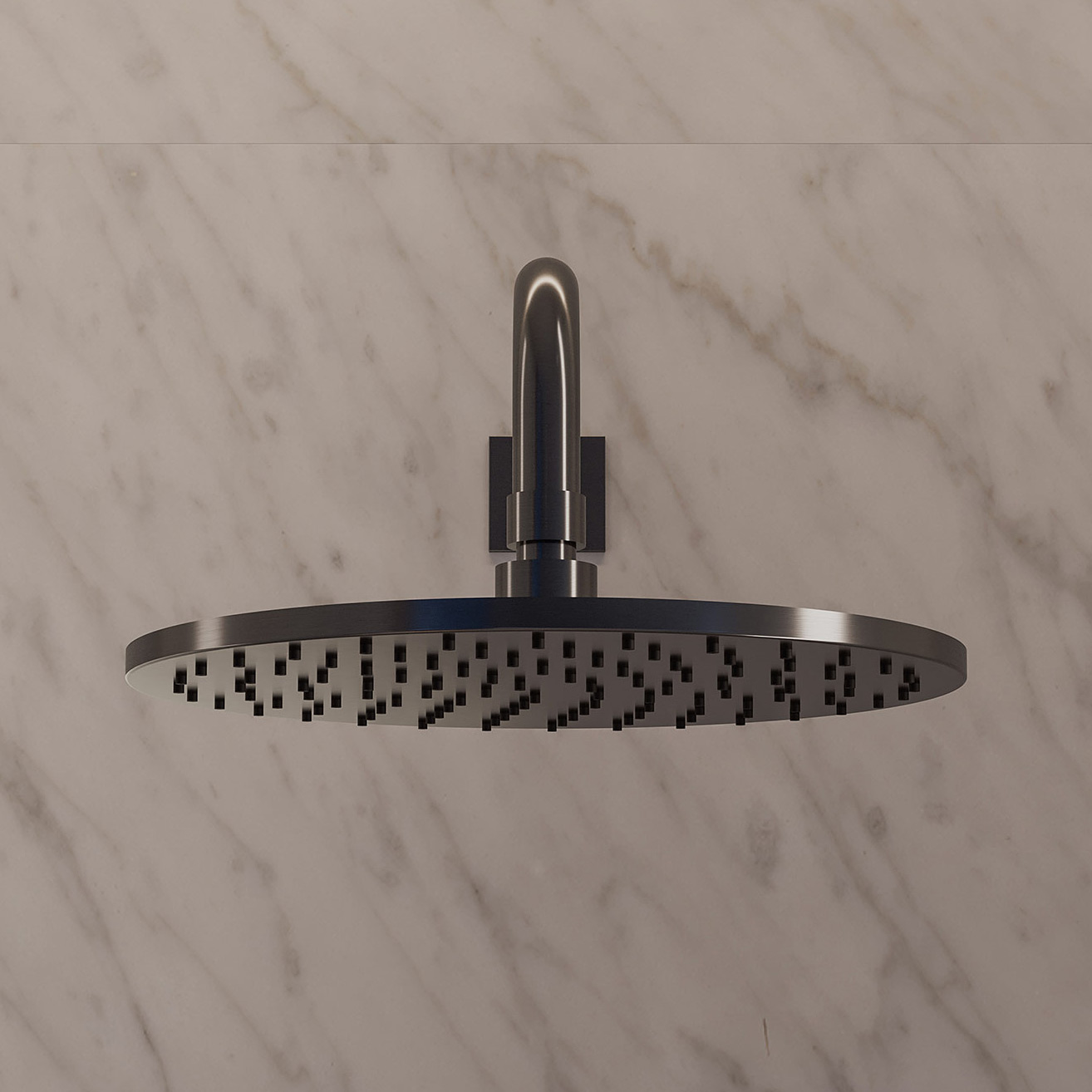 Omnires SlimLine deszczownica 25x25 cm okrągła antracyt WG125CAT