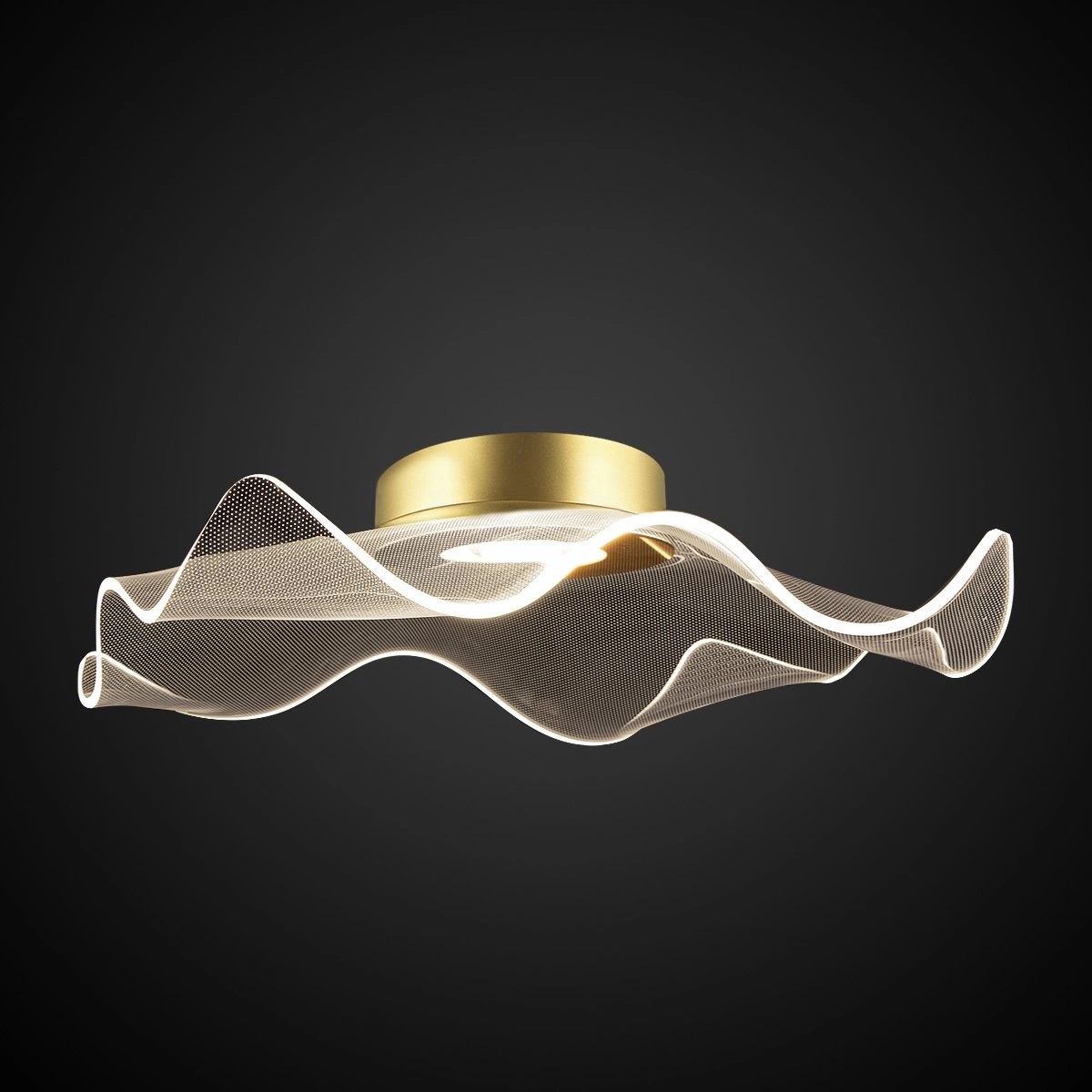 Altavola Design Velo lampa podsufitowa 1x30W LED satynowe złoto/przezroczysty LA101/CE2_gold - Wysyłka w 24h