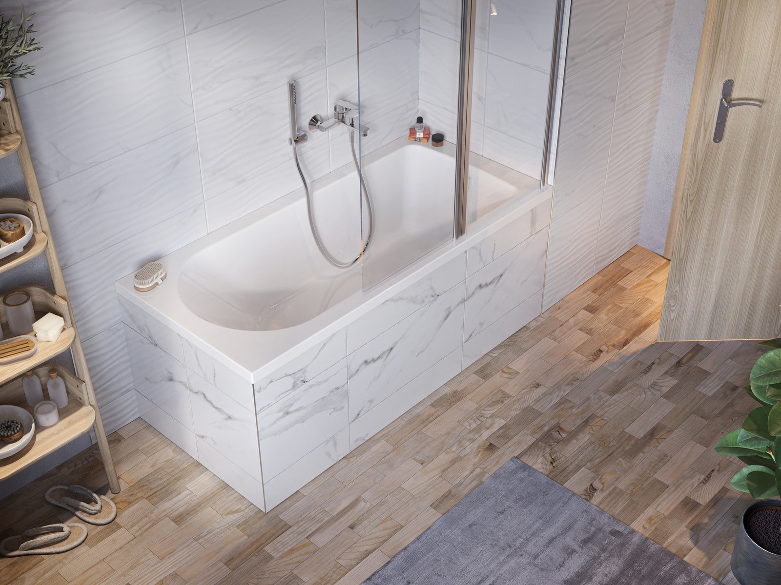 Ravak Flow wanna prostokątna 170x75 cm biała XC00100115