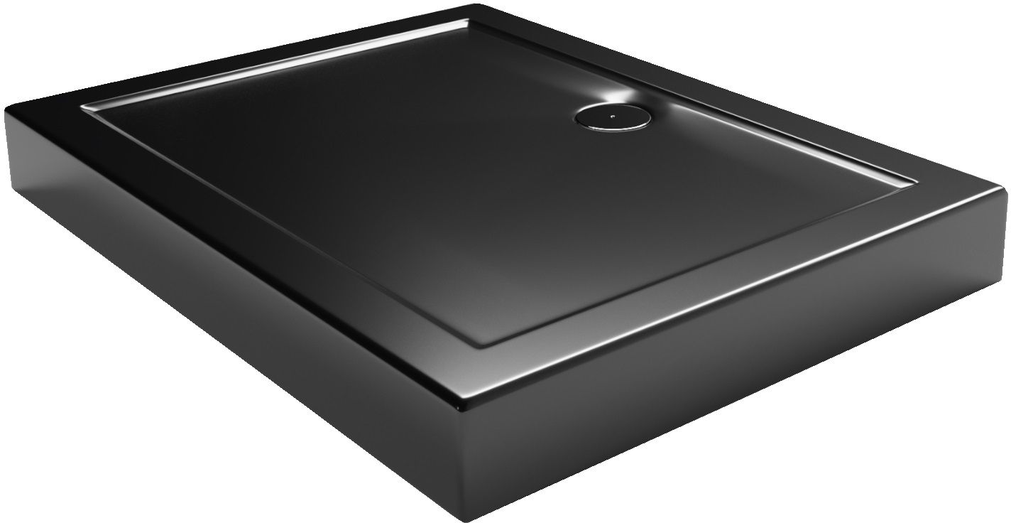 Sea-Horse brodzik 100x80 cm prostokątny czarny BKB302B