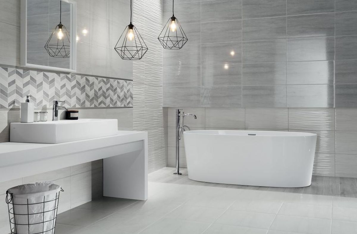 Tubądzin Malena grey STR płytka ścienna 30,8x60,8 cm