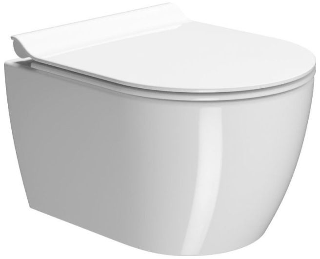 GSI Pura miska WC wisząca bez kołnierza Bianco Lucido 880211