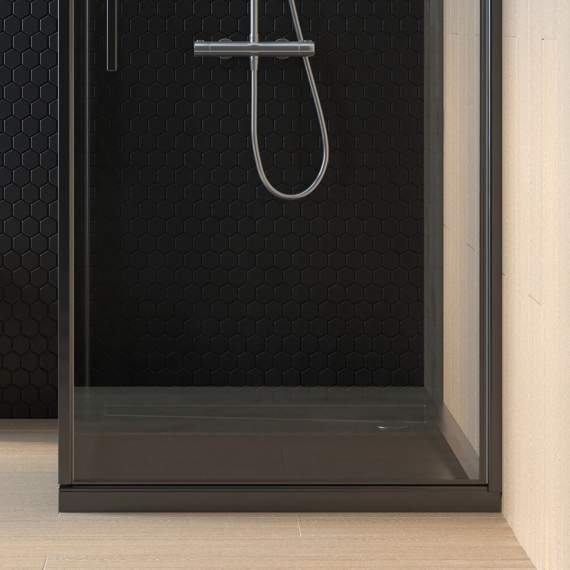 Oltens Superior brodzik prostokątny 120x80 cm czarny 15003300 - Wysyłka w 24h