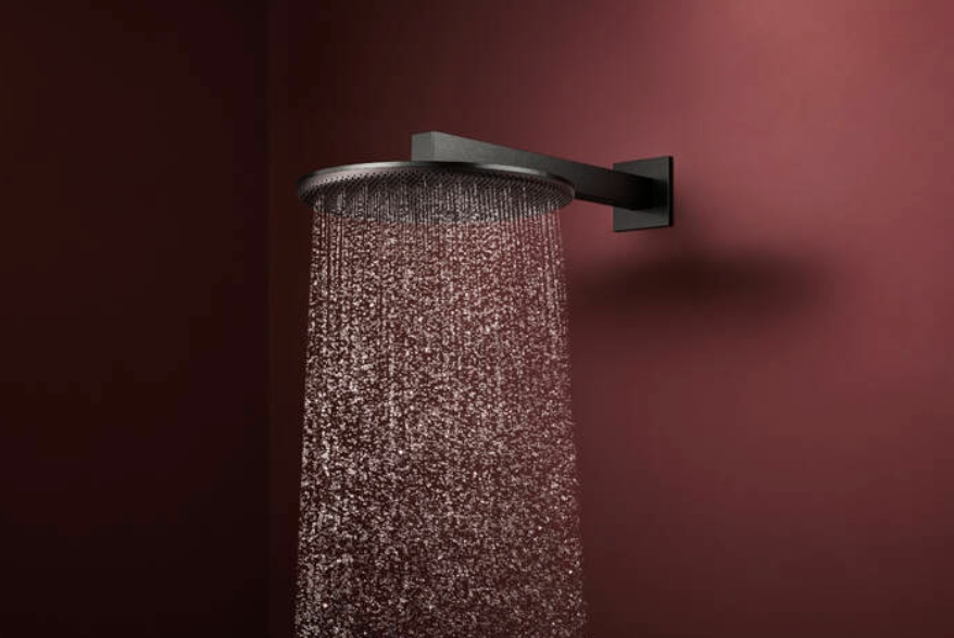 Hansgrohe Raindance Alive S deszczownica z ramieniem 30x30 cm okrągła Czarny Chrom Szczotkowany 24540340