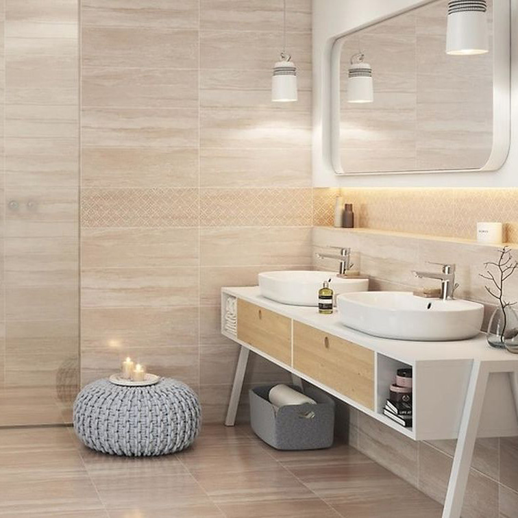 Cersanit Marble Room beige płytka ścienna 20x60 cm beżowy mat