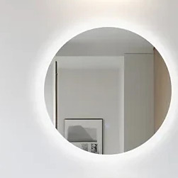 Balneo Moon lustro 60x60 cm okrągłe z oświetleniem z matą grzewczą biały L0101020401-1