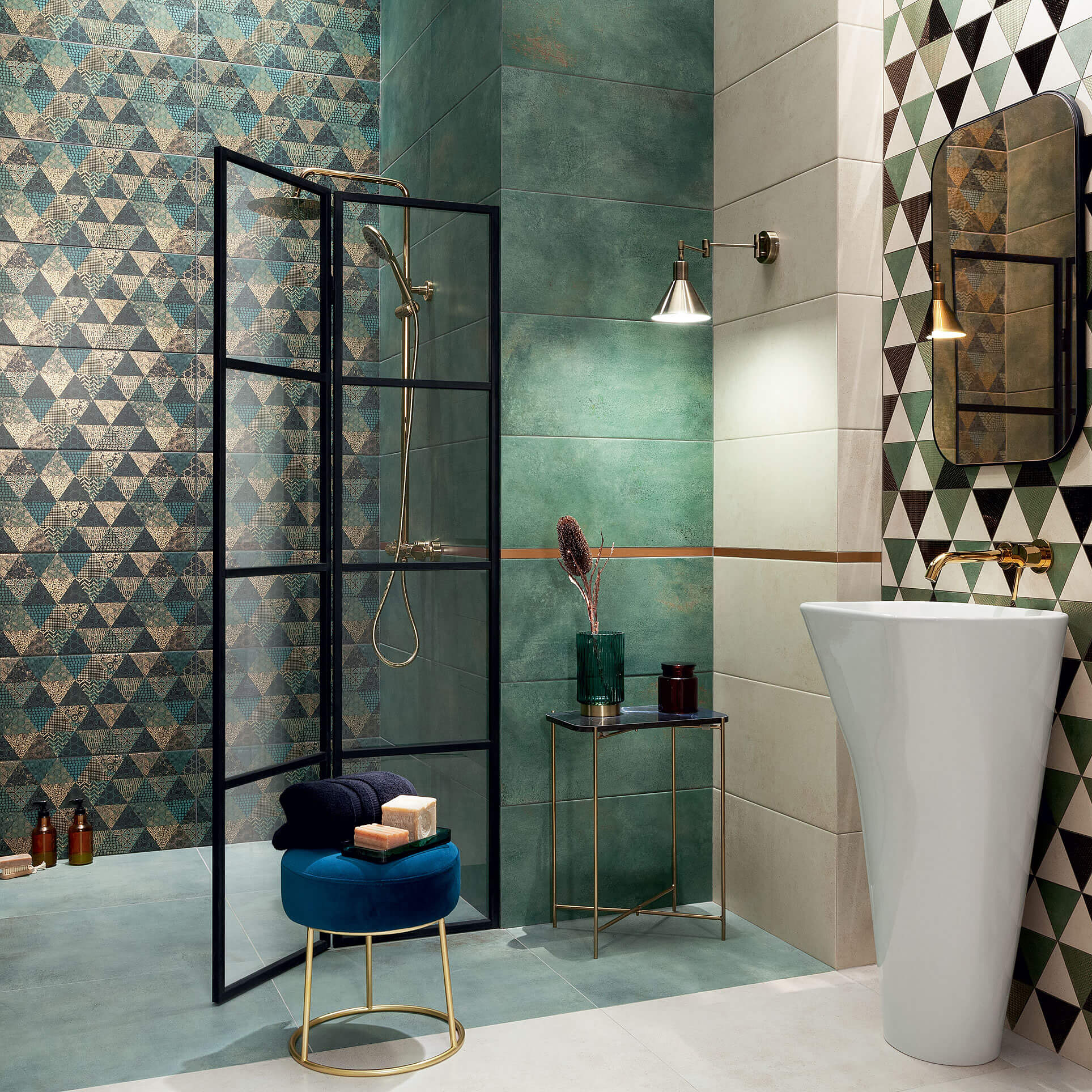 Domino Margot green płytka ścienna 30,8x60,8 cm