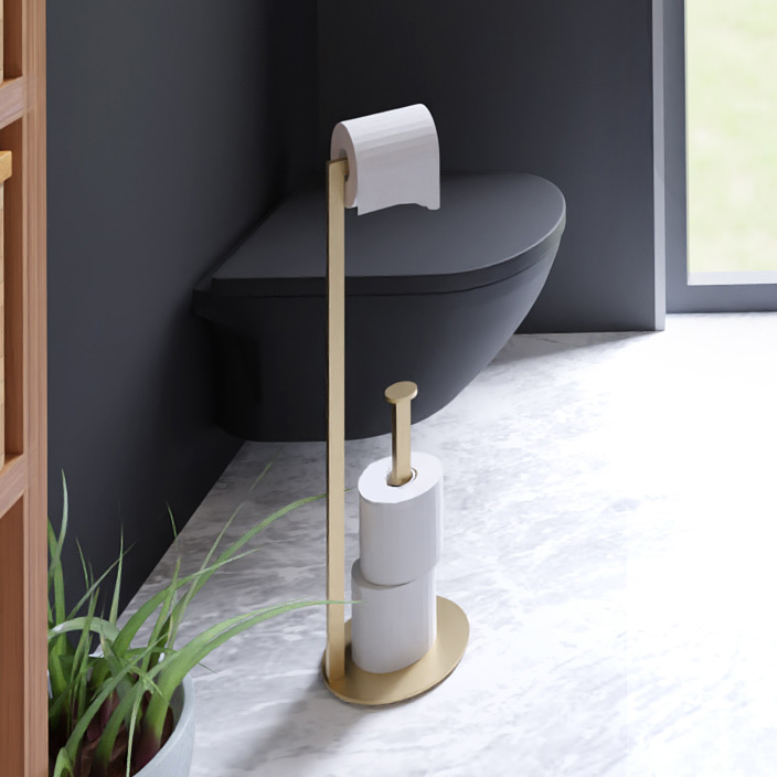 Baltica Design Gerd Gold Plus stojak na papier toaletowy złoty