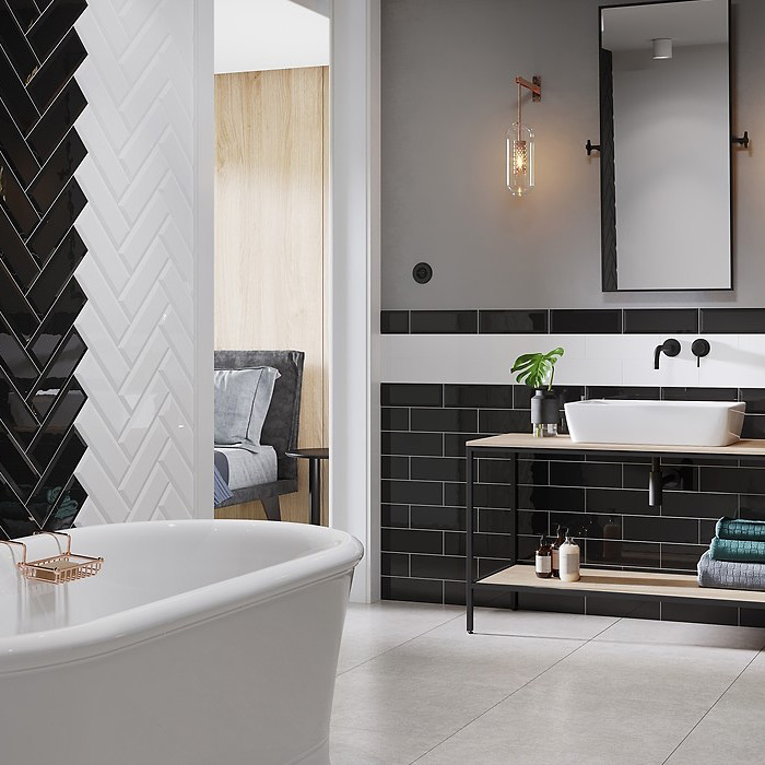 Opoczno Salsa White Glossy płytka ścienna 9,8x30 cm biały połysk