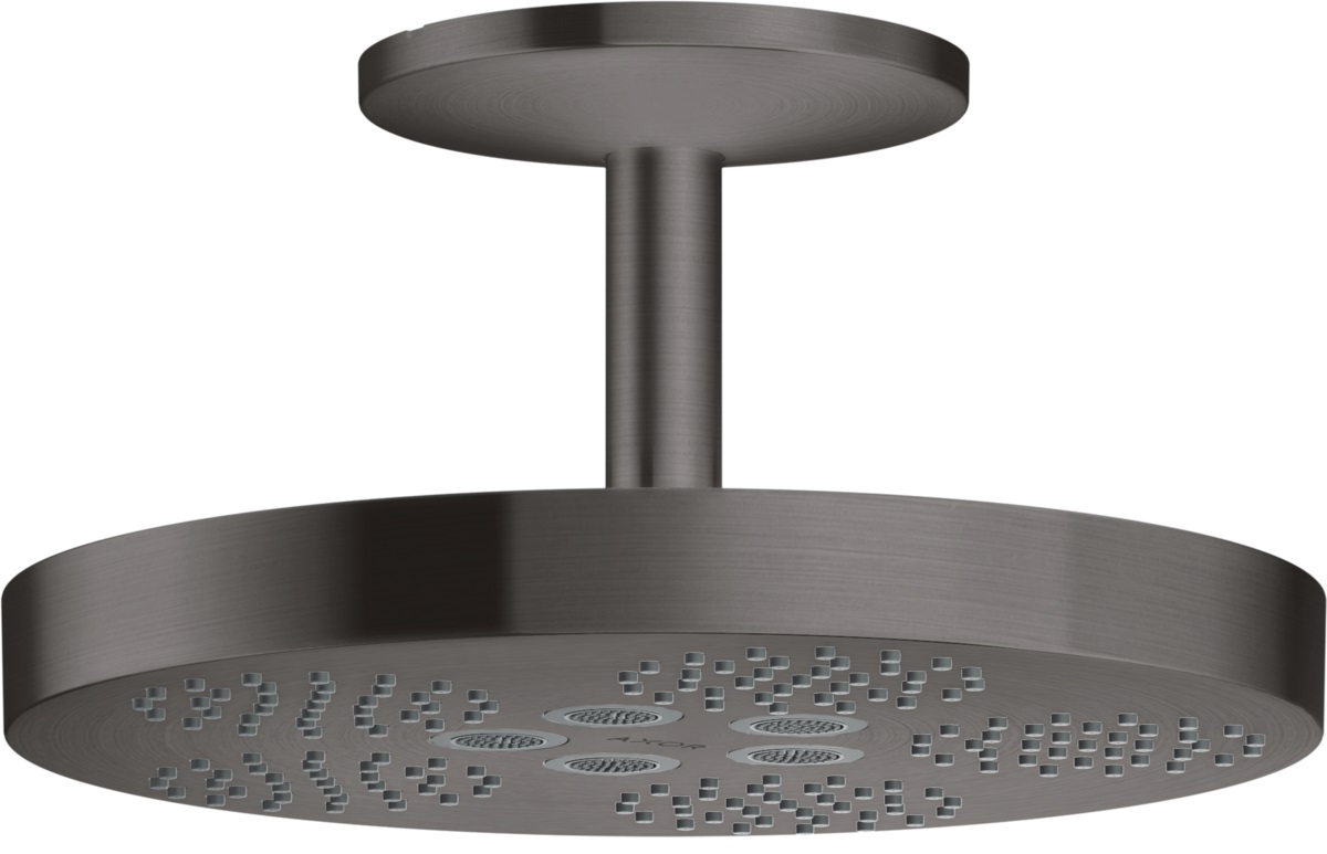 Axor One deszczownica z ramieniem 28,2 cm okrągła czarny chrom szczotkowany 48493340