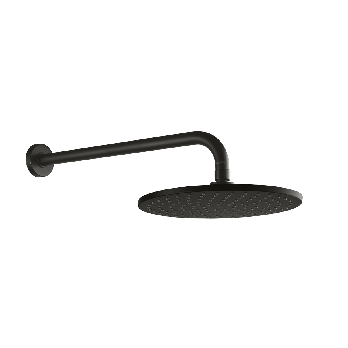 Oltens Atran Lagan deszczownica 22 cm okrągła z ramieniem ściennym czarny mat 36018300 - Wysyłka w 24h