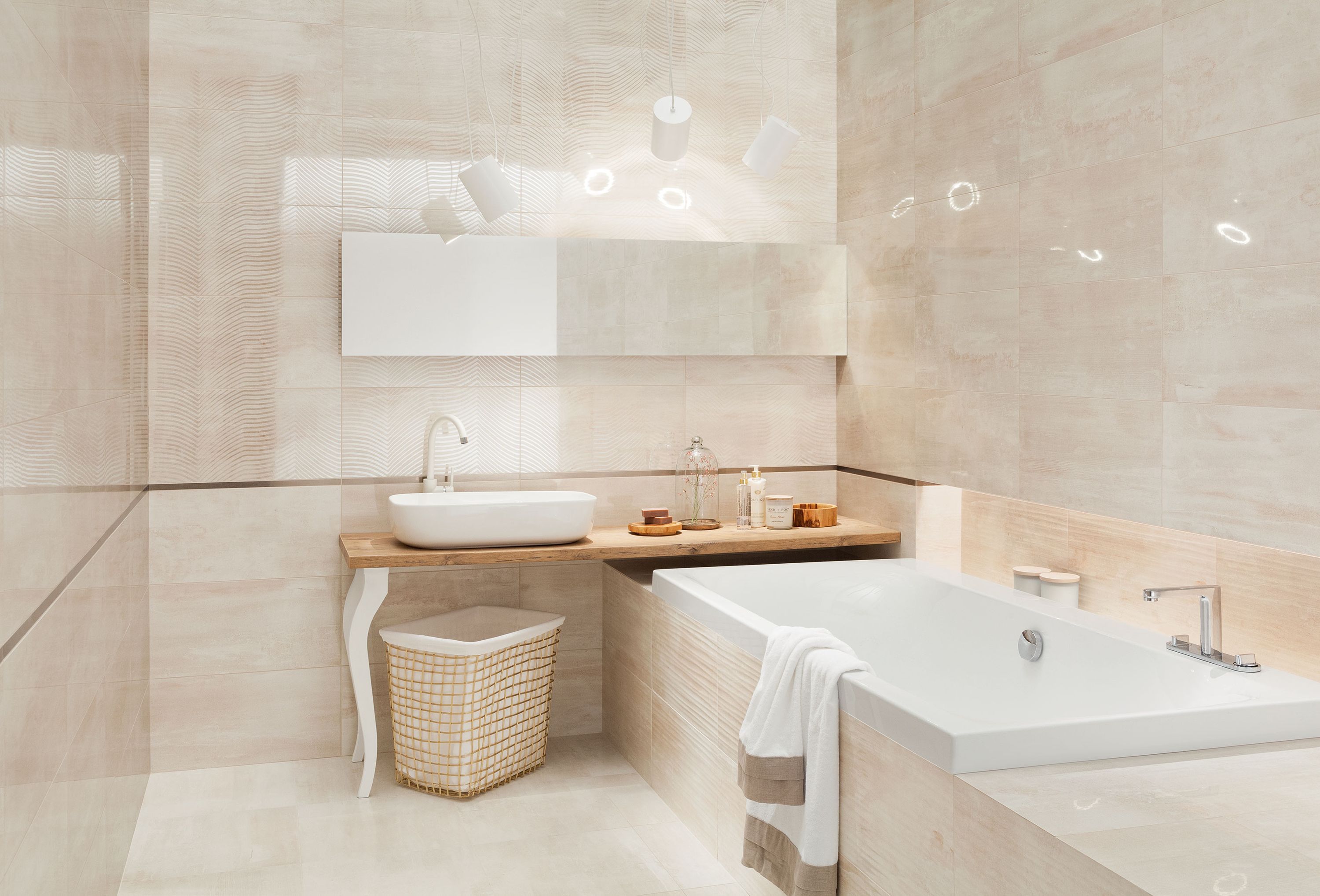 Tubądzin Shine Concrete STR płytka ścienna 29,8x59,8 cm