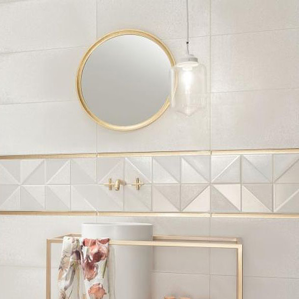 Tubądzin Reflection White płytka ścienna 29,8x59,8 cm