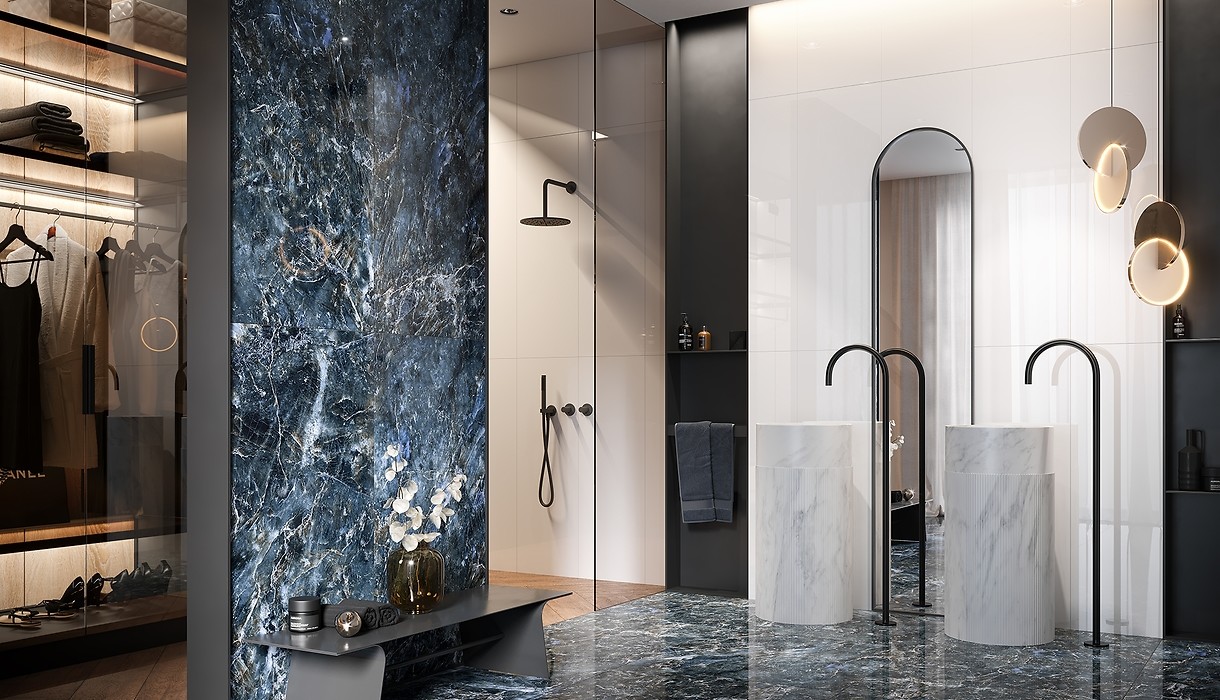 Opoczno Color Crush White Glossy płytka ścienna 39,8x119,8 cm biały połysk